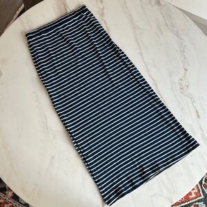 Splendid Blue and White Maxi Pencil Skirt